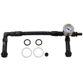 LVOUP dual feed fuel line AN6 close-up showing precise aluminum alloy build for reliable fuel delivery.