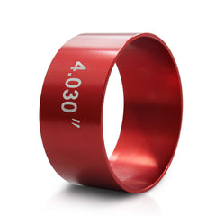 LVOUP engine piston ring compressor 4.030 bore in red for secure installation.
