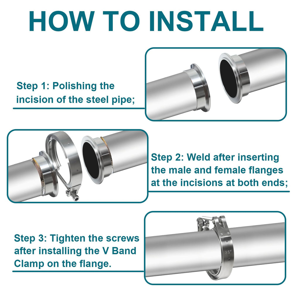 LWNWPPER 304 stainless steel clamp offers rust resistance for harsh environments.