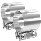 LWNWPPER Exhaust clamp 63mm fits 2.5-inch pipes securely and rust-resistant.