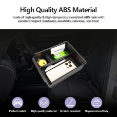 LUWU organizer features a rubber tray bottom liner for quiet, quick cleanup