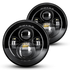 LX-LIGHT 7-inch LED headlight with hi-lo beams for enhanced night visibility.