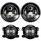 LX-LIGHT 7in headlights front view for Jeep Wrangler with improved visibility