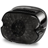 LX-LIGHT smoked LED tail light closeup showing durable housing and clear lens