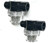 LXJZCP RV water pump filter assembly with twist-on connection for leak-free RV plumbing.