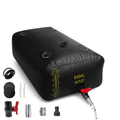 LXVOOEE 240L water bladder with indicator showing capacity at a glance