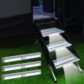 LYCARESUN RV step light with magnetic back for quick, tool-free mounting on RV steps.