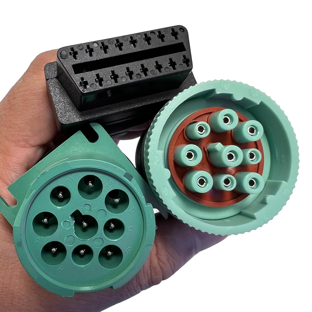 Lydesor plug-and-play diagnostic plug shown for effortless truck tool connections.