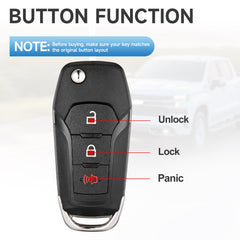 LYFUCESS Bronco fob front view shows durable replacement shell