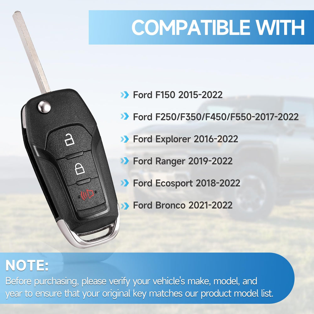 LYFUCESS Ford F-150 fob back view shows compact design and fit