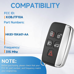 Close-up LYFUCESS fob for Discovery Sport, ready replacement option