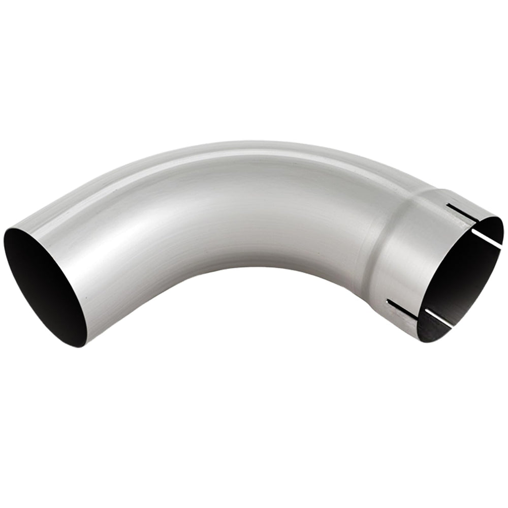 LYLCDDP exhaust 90 degree tube outer view shows durable aluminized steel.