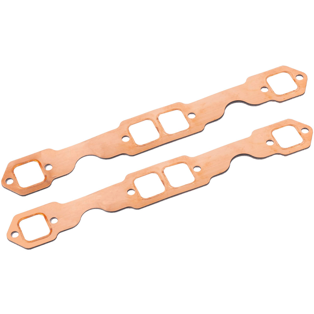 LYNSHINE copper header gasket square-port detail for SB Chevy engines