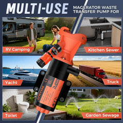 Lynvire Macerator Pump dry-run protection prevents startup damage.