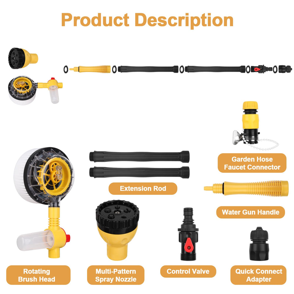 Versatile kit suitable for cars, SUVs, trucks, RVs and patios.