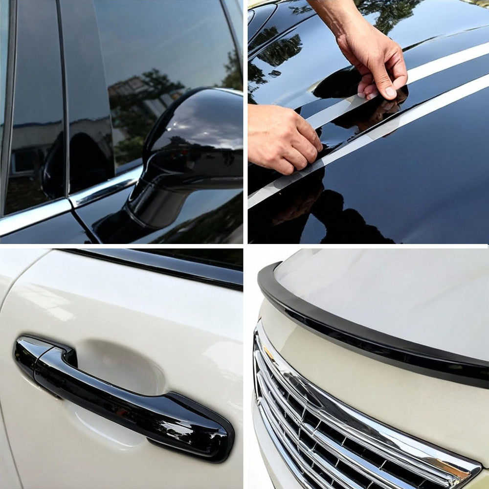 Door edge protection with Lypumso wrap on exterior trim for added durability