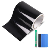 Lypumso gloss black vinyl wrap roll for chrome delete in high-gloss finish