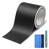 Lypumso matte black wrap roll on vehicle surfaces with sleek protective finish