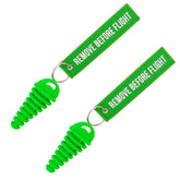 LZKZPY green wash plug seated in exhaust pipe to repel moisture