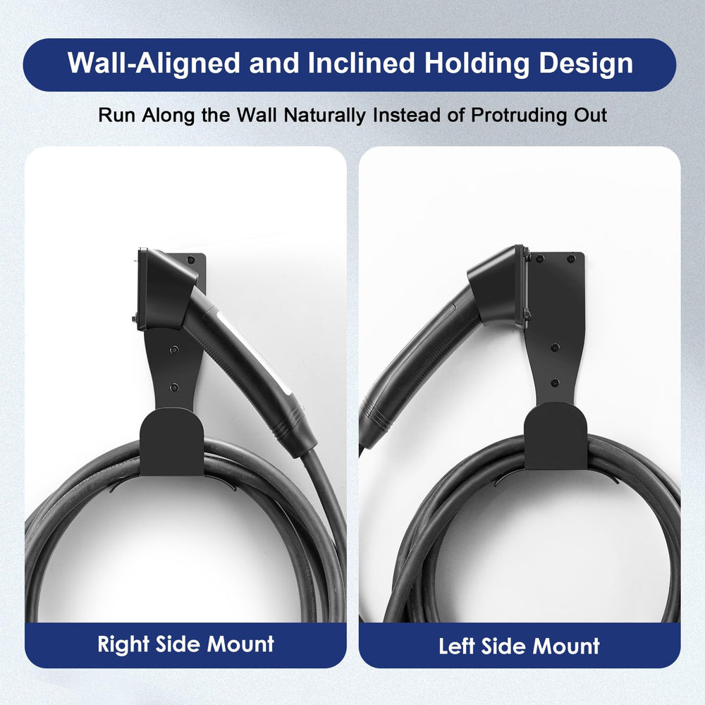 LZSTEC NACS charger-holster-dock-side stores the charger neatly along the wall.
