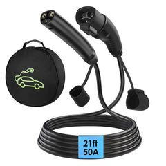 LZSTEC NACS extension cable 21ft in use for flexible Tesla charging