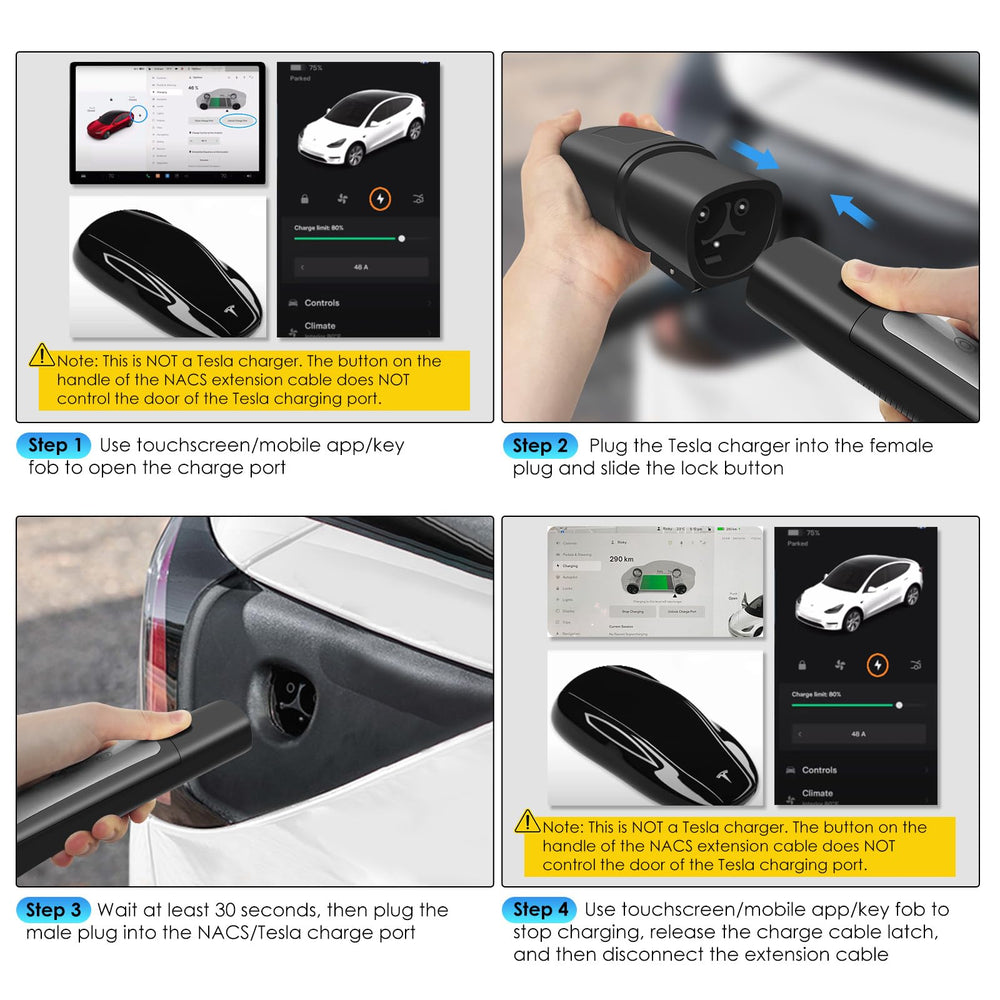 LZSTEC NACS extension cable 50A 240V enables efficient Level 2 charging