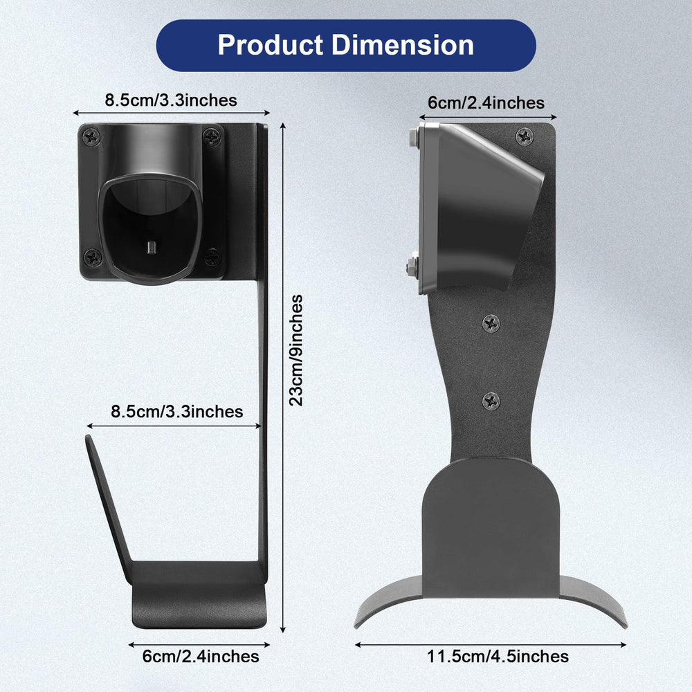 LZSTEC wall-mounted charger holder keeps the garage area clear and organized.