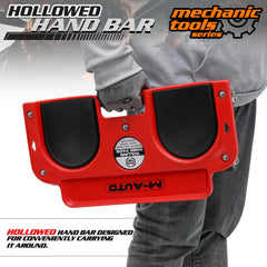 M-AUTO knee creeper 360-turn in action during reach-and-work tasks.
