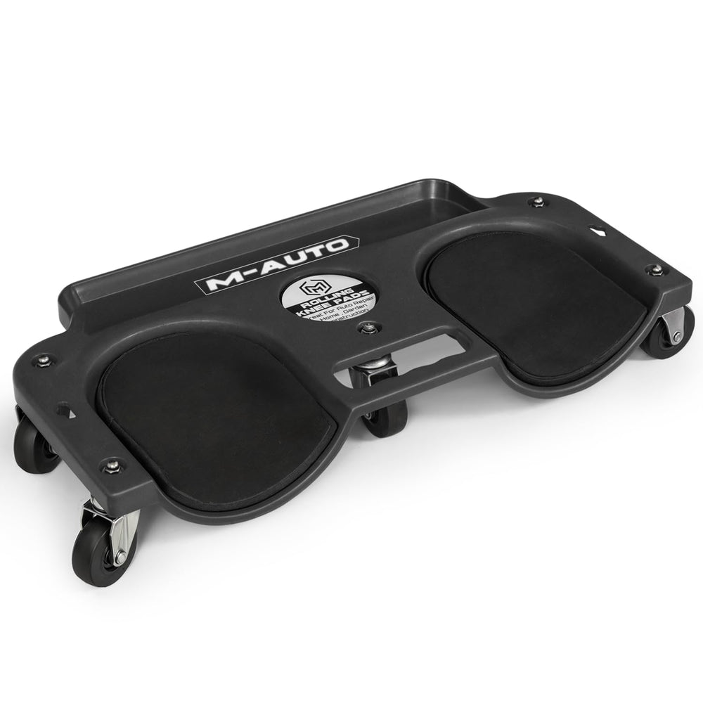 M-AUTO rolling knee creeper side view enabling smooth mobility during garage repairs