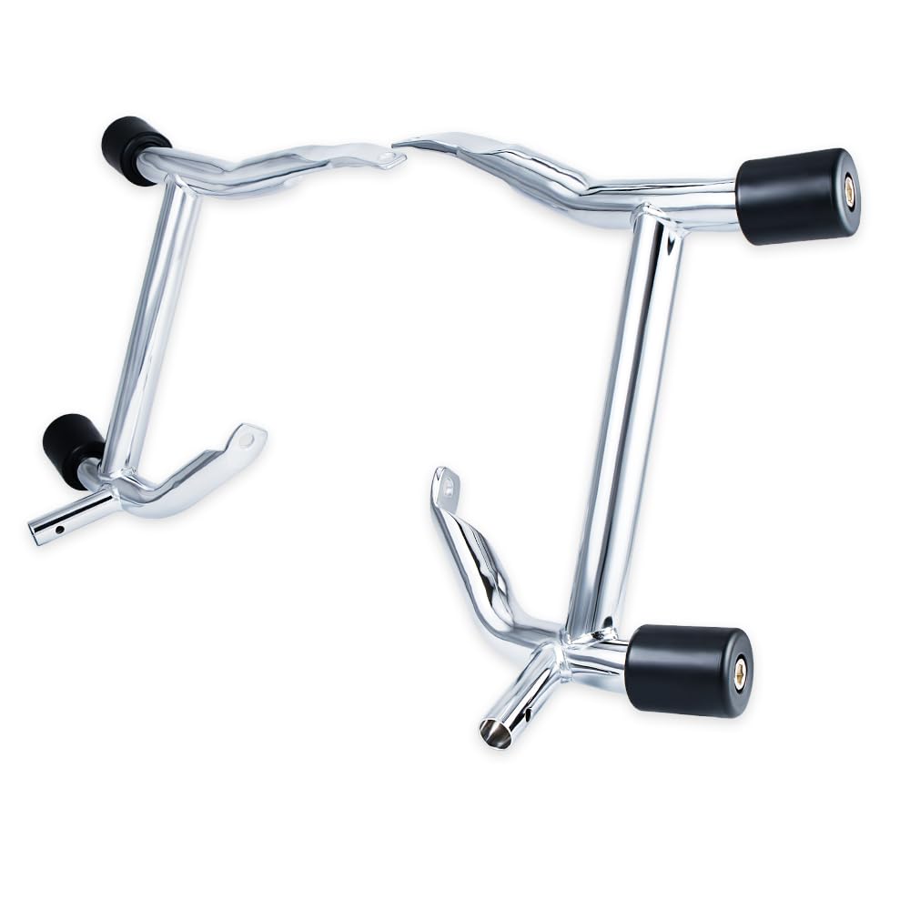 M Maintenanse chrome guard on Harley Street Glide demonstrates sleek integration