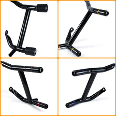 M Maintenanse end-tube-sliders protect saddlebags during tip-overs and curb contact.