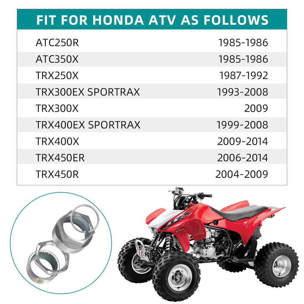 M MATI axle bolt for Honda ATV, corrosion-resistant steel.