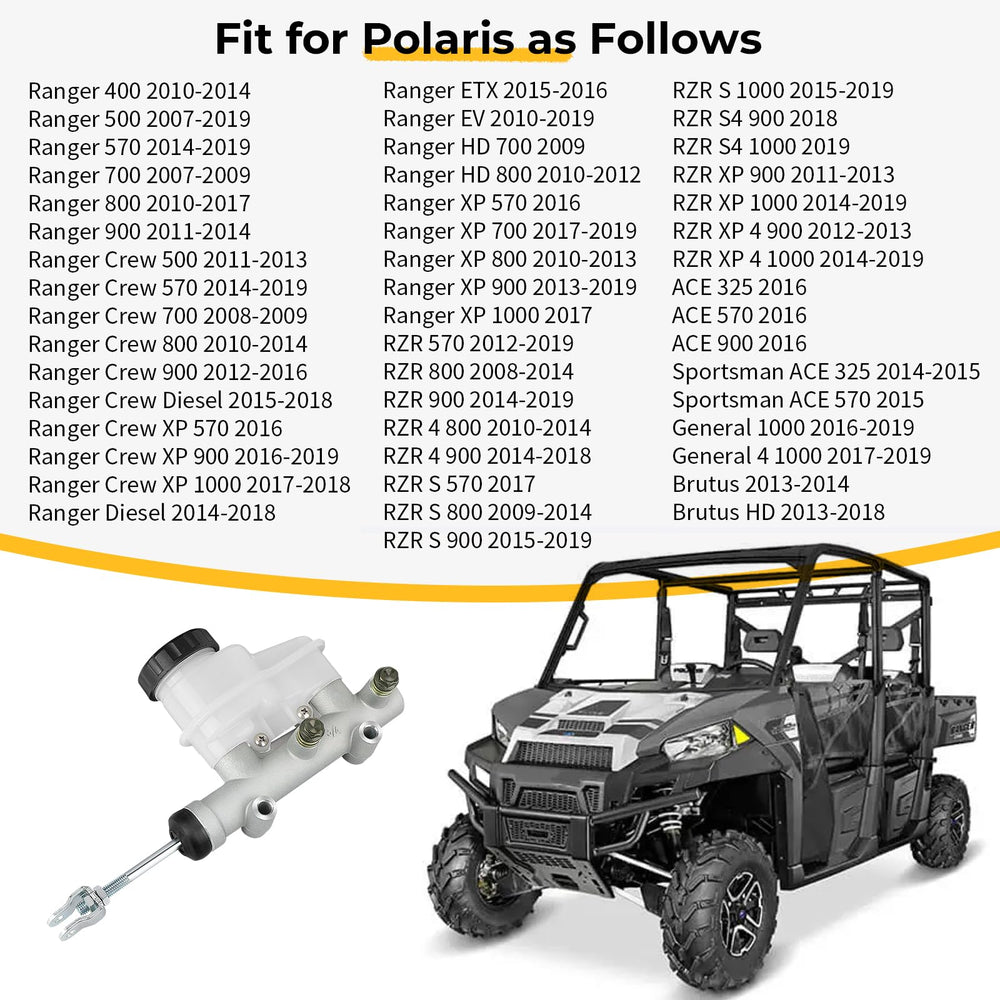 M MATI brake tandem master cylinder for Polaris RZR 570-1000 ensuring reliable stopping.