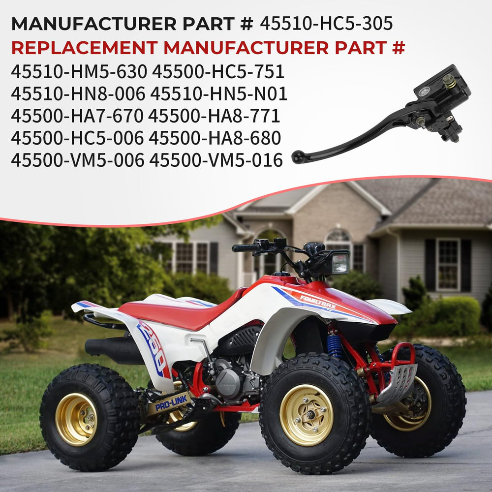 M MATI front brake master cylinder for Honda ATV TRX450, trusted compatibility.
