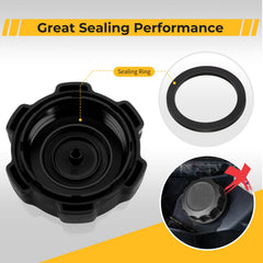 M MATI fuel cap with 1-piece construction supports secure sealing on journeys.