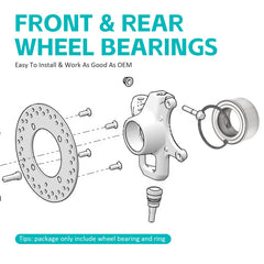 M MATI packaging box includes four bearings and rings