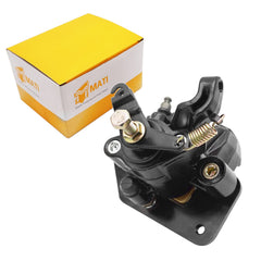 M MATI packaging shows rear brake caliper assembly with pads for safe handling.