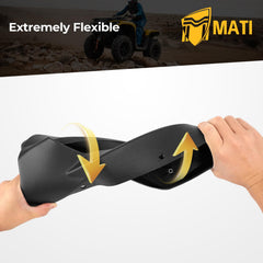 M MATI close up reveals premium texture and fit of the guard.
