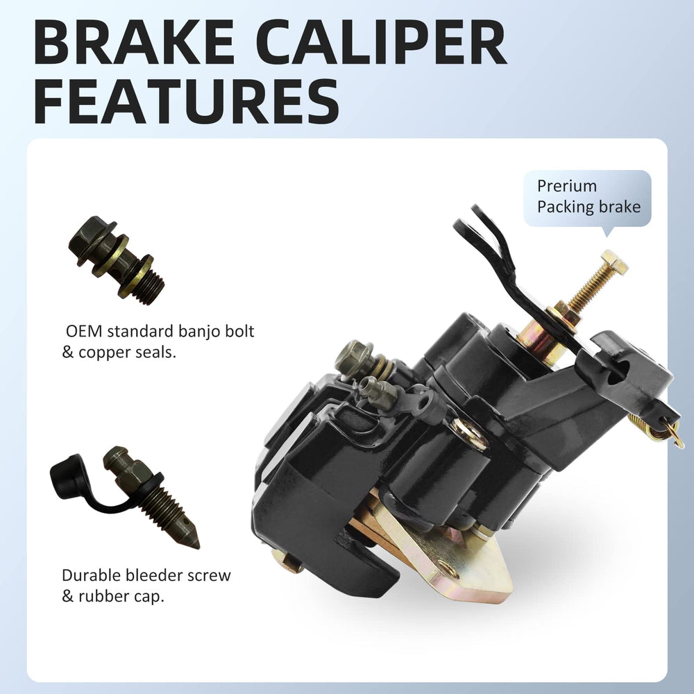 M MATI caliper with parking brake shown for Raptor 660R
