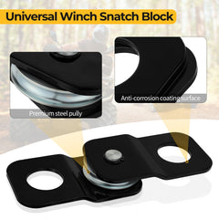 M MATI snatch block black coating reduces heat buildup for reliable performance
