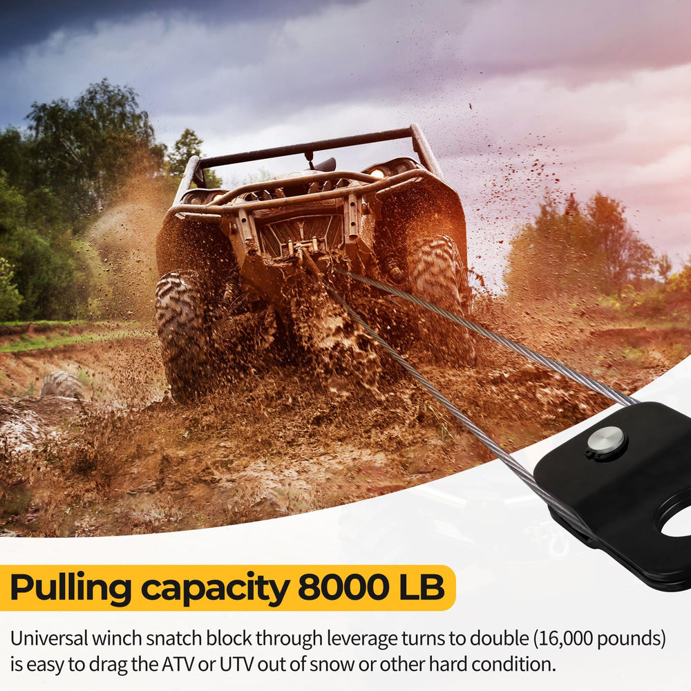 M MATI snatch block cable compatibility for 3/16 to 5/16 inch winch cables