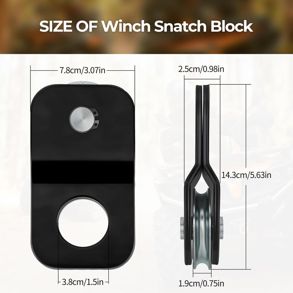 M MATI snatch block rotation feature enables easy cable mounting without disassembly