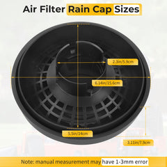 M MATI rain cap provides weather resistance for reliable performance.