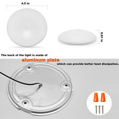 M MayJazz dimmable-ready ceiling light supports 10-100% dimming with a dimmer.
