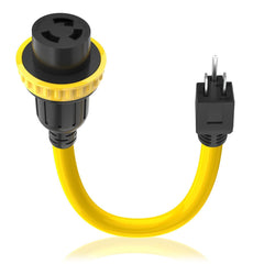 M1A2 marine 30A twist-locking female connector for weatherproof RV hookups.