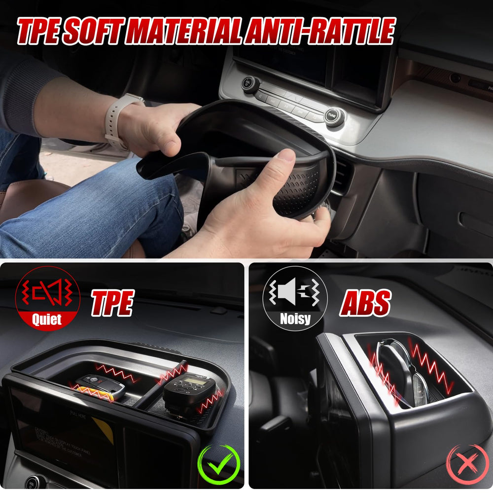 Durable TPE material in Mabett dashboard tray resists scratches and sun