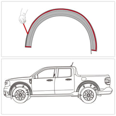 Mabett Fender Flares secure mount with original screws.