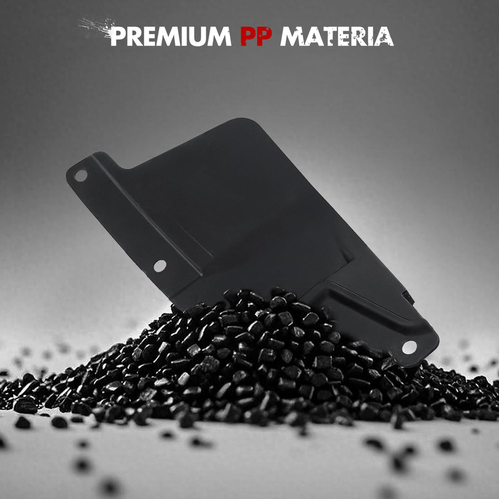 Mabett flexible shield for extreme temperatures; protects rear wheels in heat or frost.