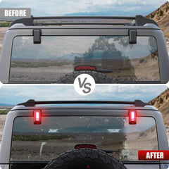 Mabett rear light during braking provides strong red illumination for safer signaling.