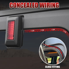 Weatherproof Mabett rear window light on Bronco for all-weather use.